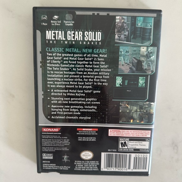 Metal Gear Solid The Twin Snakes - Authentic Nintendo GameCube Video GAME - Picture 11 of 15